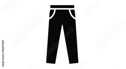 Vector illustration of black pants icon