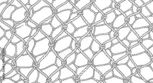 Abstract Rope Net Pattern, Nautical Texture, Close-up
