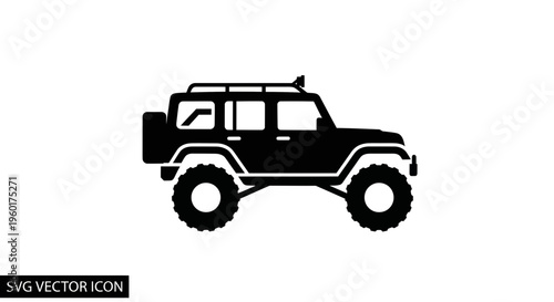 Off-road SUV Icon Silhouette