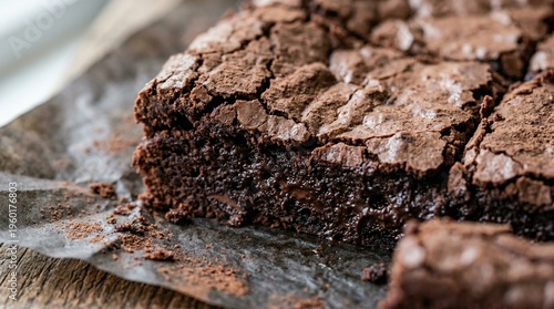 Close-up of a chocolate brownie