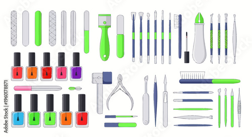 Nail Care Tools and Polishes Collection