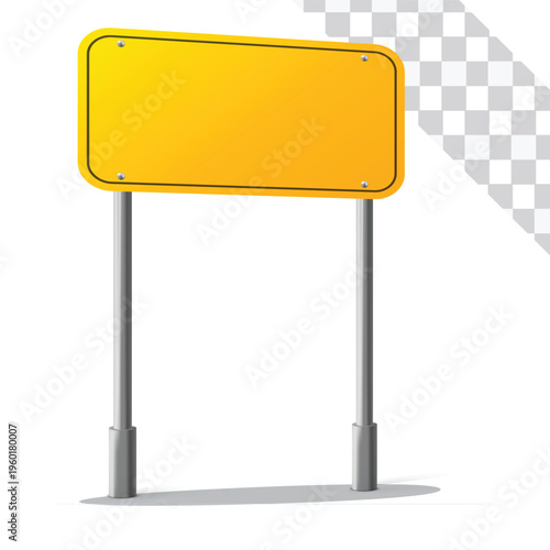 road side Sign Board Vector Illustration Isolated on White Background