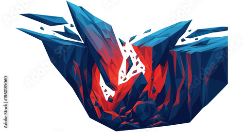 Abstract Crystal Explosion