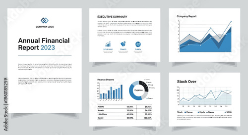 Annual Financial Report 2023 with Charts and Graphs.