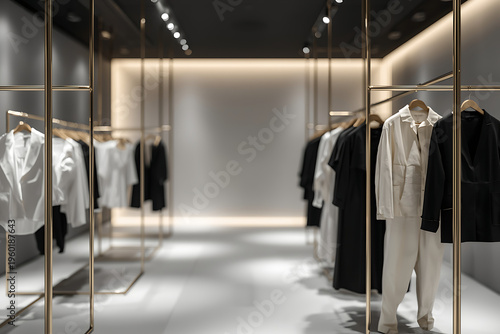 Wallpaper Mural Generative AI Modern Fashion Boutique Interior with Stylish Clothing Display Torontodigital.ca