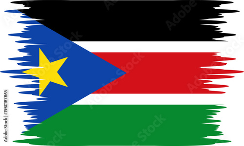 South Sudan flag with brush or torn paper effect in high quality Free Download South Sudan flag with brush or torn paper effect in high quality - GFXLoad