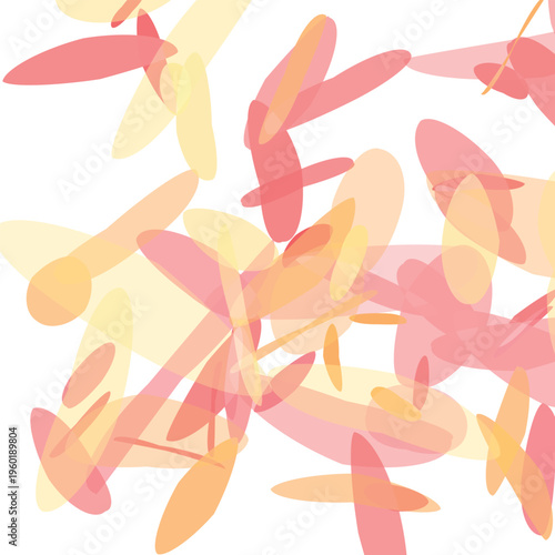 Abstract colorful shapes and forms in pastel colors on white background for design and decoration purposes