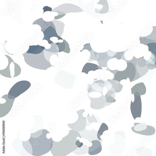 Abstract watercolor style cloud shapes design with soft gradient tones isolated on transparent background