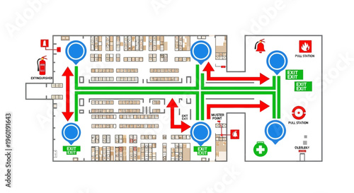 Warehouse workers follow strict safety procedures in a modern industrial setting.