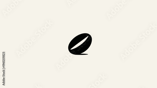 Black oval graphic with white highlight and a shadow at the bottom right corner