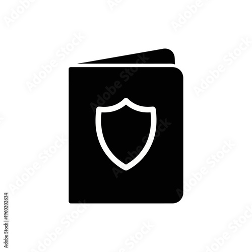 Free Download A minimalist travel journal or notebook with a shield emblem on the cover, symbolizing security and protection for your adventures - GFXLoad