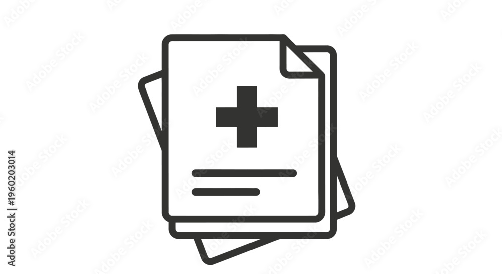 Fototapeta premium Medical Document Health Form Paperwork.