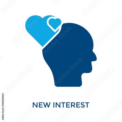 New Interest Icon Dual Tone Style. Vector Illustration For Graphic Design