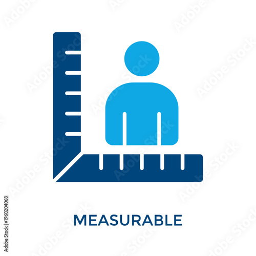 Measurable Icon Dual Tone Style. Vector Illustration For Graphic Design