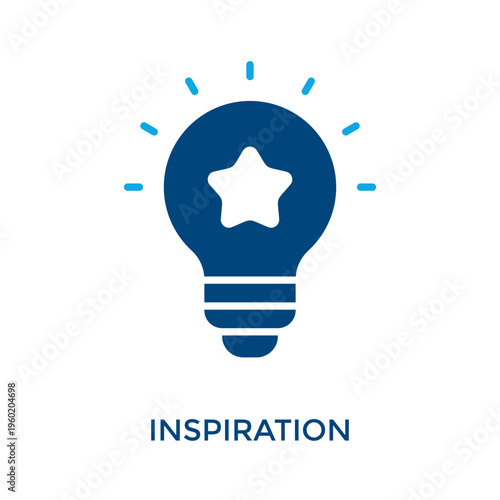 Inspiration Icon Dual Tone Style. Vector Illustration For Graphic Design