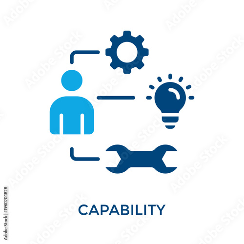 Capability Icon Dual Tone Style. Vector Illustration For Graphic Design