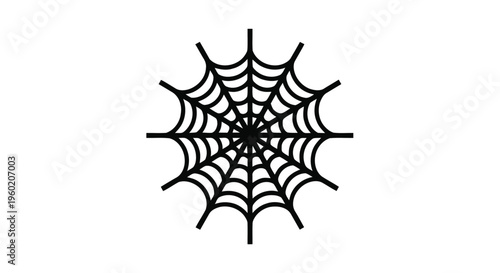 Vector illustration of black spider web icon