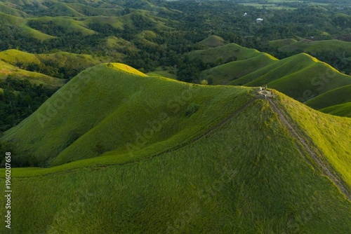 Foto Aerial sunrise over Alicia Panoramic Park, Bohol