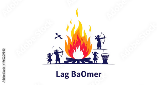 People Celebrating Lag BaOmer Festival.