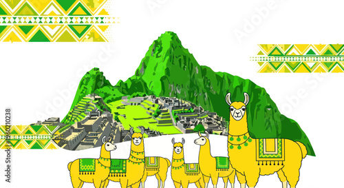 Llamas at Machu Picchu: Andean Culture and Iconic Landmark