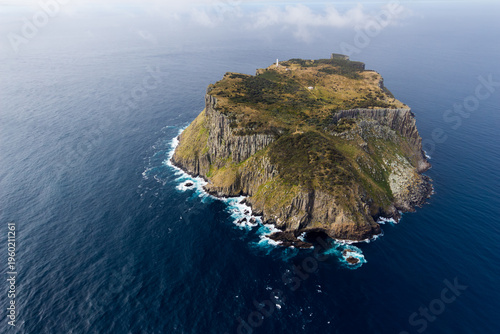 Tasman Island, a remote and rugged landmass off the coast of Tasmania, Australia. 