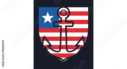 American Anchor Emblem Symbol.