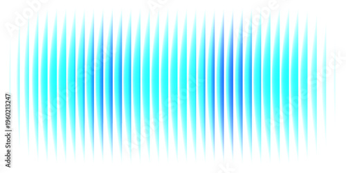 Abstract vertical blue light bar pattern background with glowing cyan center, creating a vibrant digital sound wave or equalizer effect, isolated on