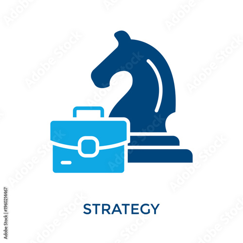 Strategy Icon Dual Tone Style. Vector Illustration For Graphic Design