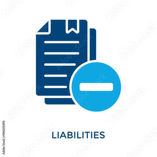 Liabilities Icon Dual Tone Style. Vector Illustration For Graphic Design