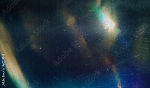Foto Light leaks photo film overlay effect, grainy noise light leaks bokeh shaped ret