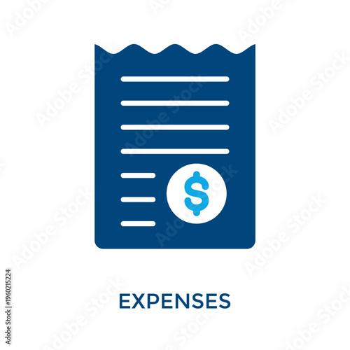 Expenses Icon Dual Tone Style. Vector Illustration For Graphic Design