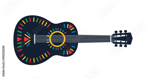 Colorful Guitar Instrument Music Accessory.