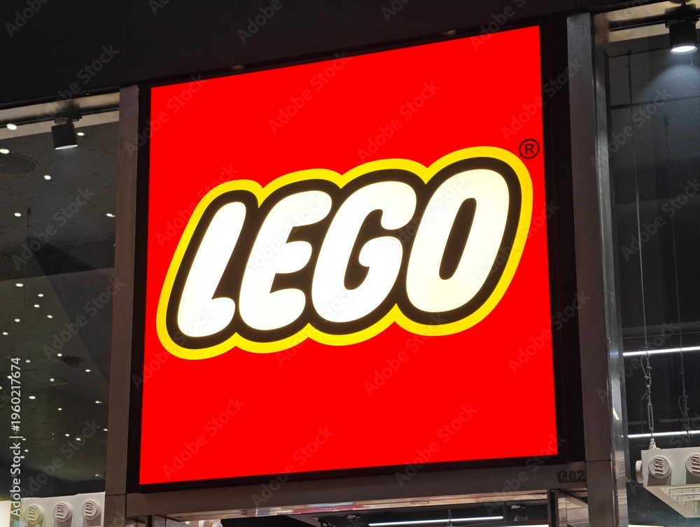Obraz premium Shanghai,China-Oct.15th 2025: LEGO brand company logo 