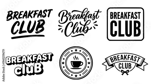 Vector graphic designs for Breakfast Club logo variations