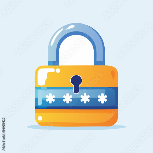 Secure Padlock with Password Protection for Digital Security.
