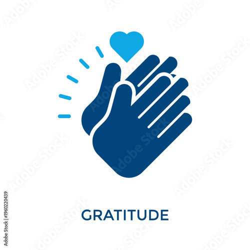 Gratitude Icon Dual Tone Style. Vector Illustration For Graphic Design