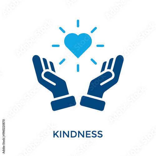 Kindness Icon Dual Tone Style. Vector Illustration For Graphic Design