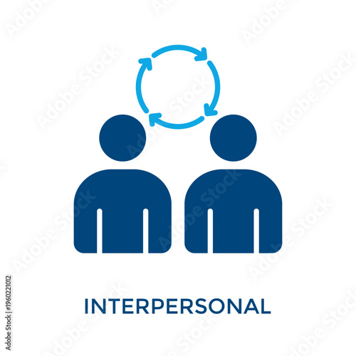 Interpersonal Icon Dual Tone Style. Vector Illustration For Graphic Design