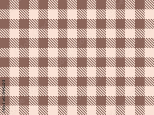 Buffalo plaid seamless pattern background. Warm brown lumberjack plaid pattern for casual shirts, picnic cloths