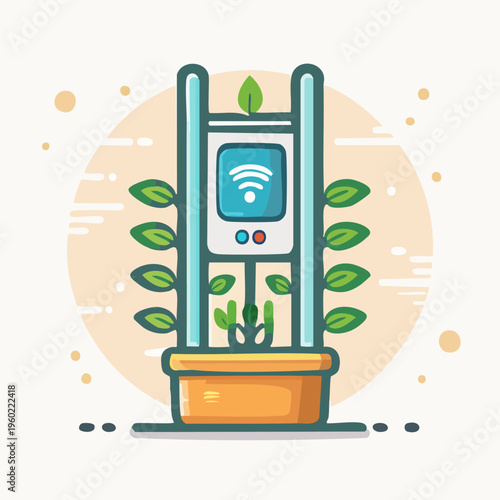 Smart Garden System with Wireless Connectivity for Plant Care.