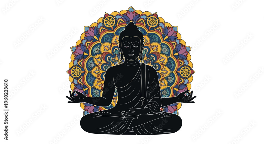 Obraz premium Buddha statue in meditation position 1.