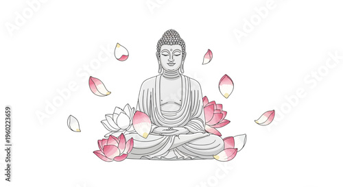 Buddha Statue in Meditation Posture.