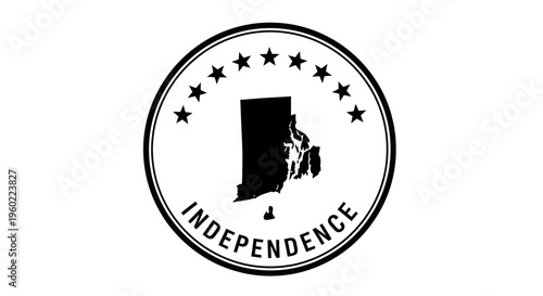 Independence Day Seal Stamp Symbol.