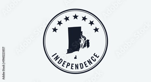 Independence Day Seal Emblem Logo.