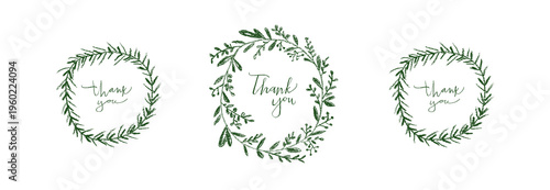Floral Frames with Laurel Leaves - Botanical Borders for Wedding Invitations, Branding, and Social Media Design