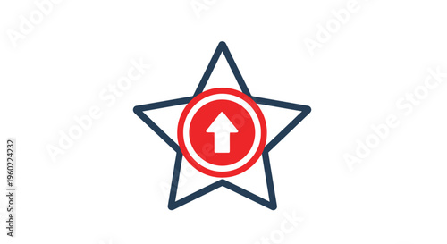 Free Download Star with Upward Arrow Icon. - GFXLoad
