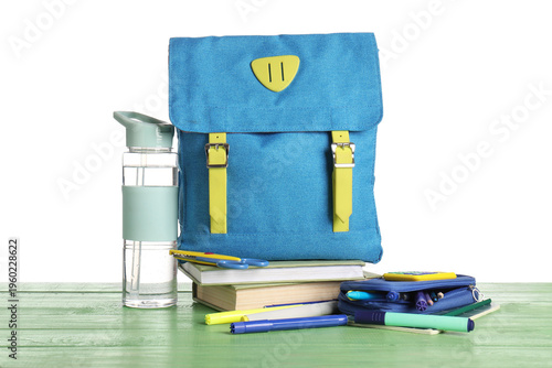 Blue school backpack with s...