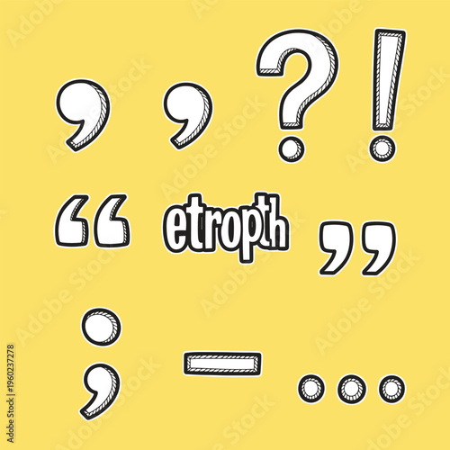 Punctuation marks and typographic symbols 1.