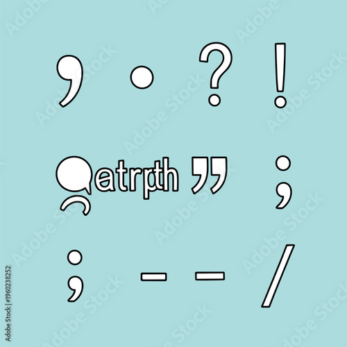 Punctuation marks and symbols icons 2.