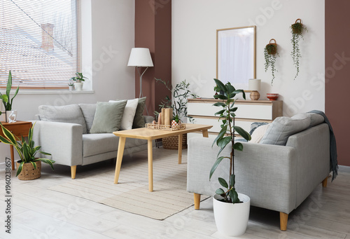Interior of light living ro...
